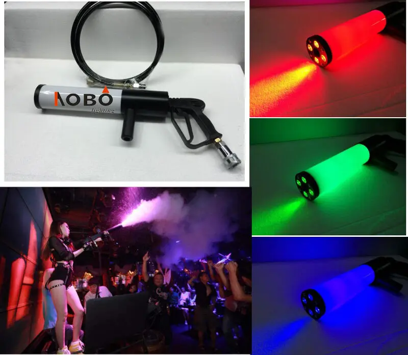 Портативный светодиодный DJ co2 pistola RGB Jet специальные эффекты профессиональный