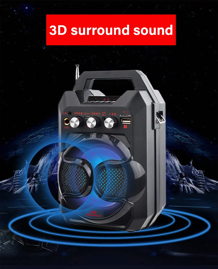 Newmine K88 беспроводной Bluetooth динамик наружный аудио сабвуфер маленький домашний 3D объемные портативные мини-колонки поддержка TF Mic FM
