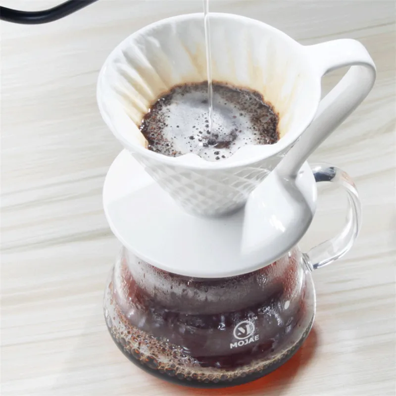 Керамические фильтры для кофе V60 кофейный фильтр чашка фарфор Перманентная