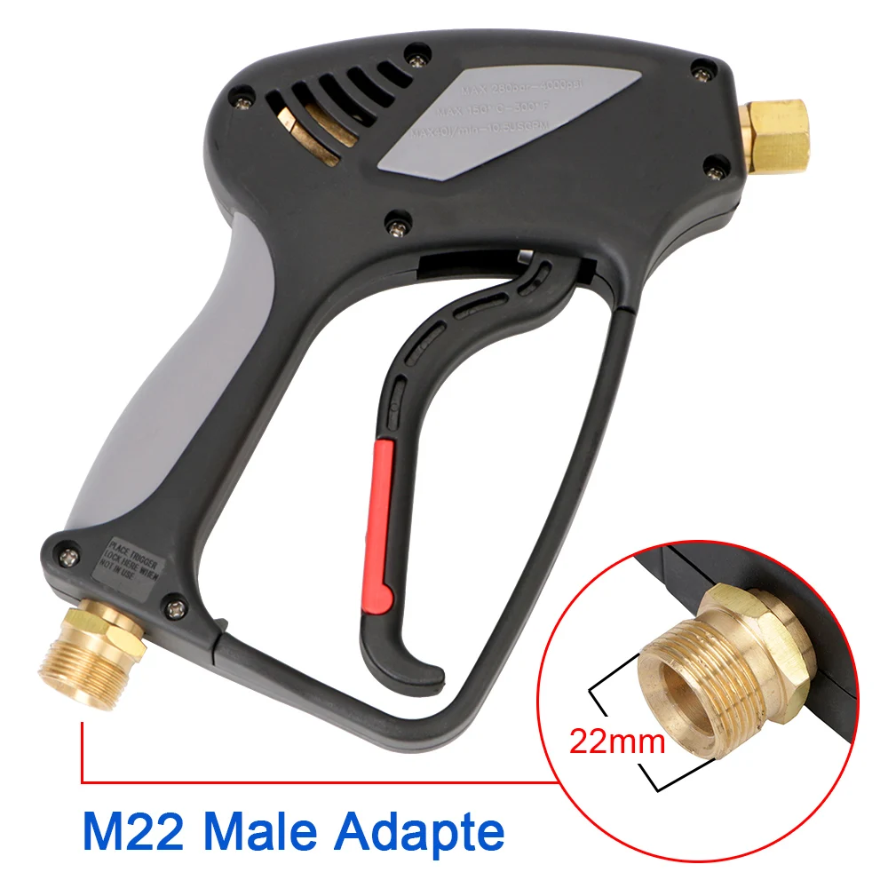 

280bar 4000psi Snow Foam Washer Quick Release Sprayer Tools Car High Pressure Water Gun M22 Male G1/4 Female Thread Adapter