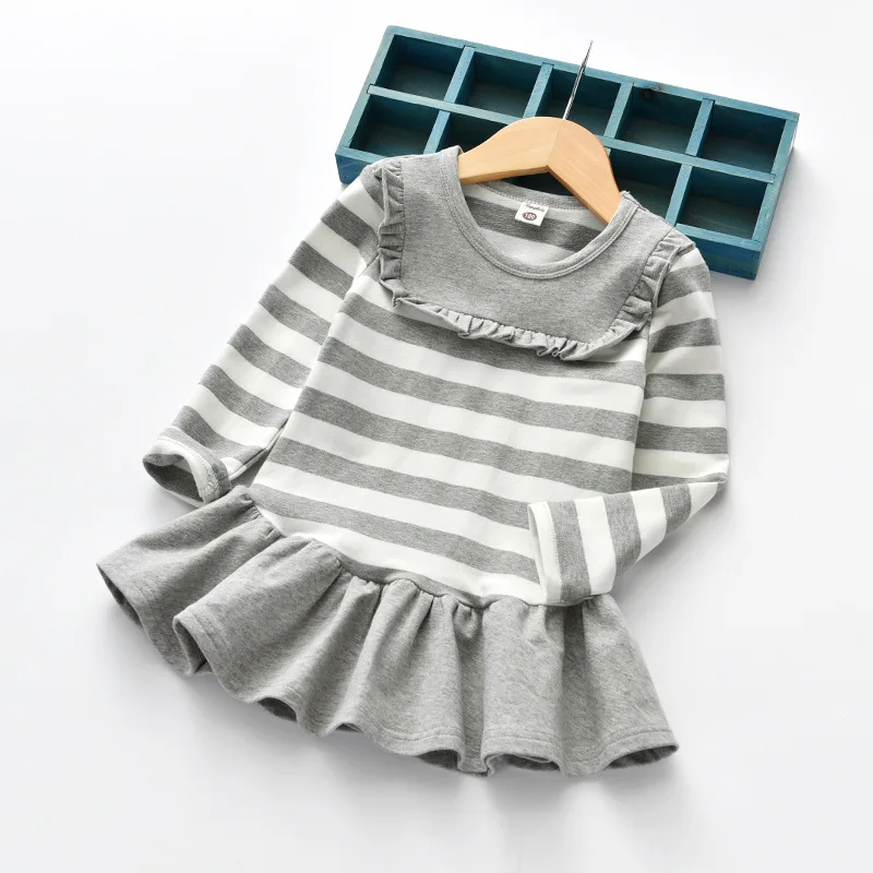 Платье с оборками для маленьких девочек модель 2019 года весеннее платье