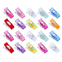MIUSIE 20pcs Job Foot Case Multicolor Plastic Clips Fabric Clamps Patchwork Hemming Sewing Tools Sewing Accessories 2019