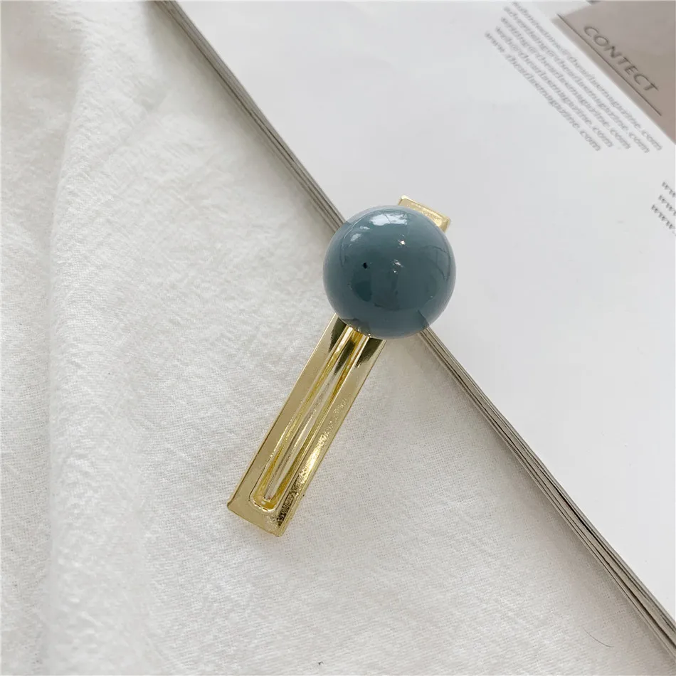 1 шт. корейские заколки для волос с кристаллами женские круглые геометрические