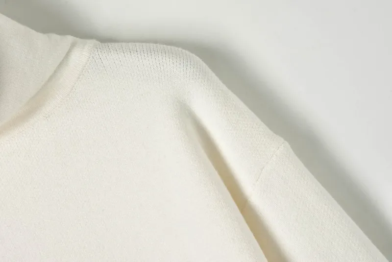 Свитер с воротником под горло милый вязаный свитер вышивкой кролика новинка