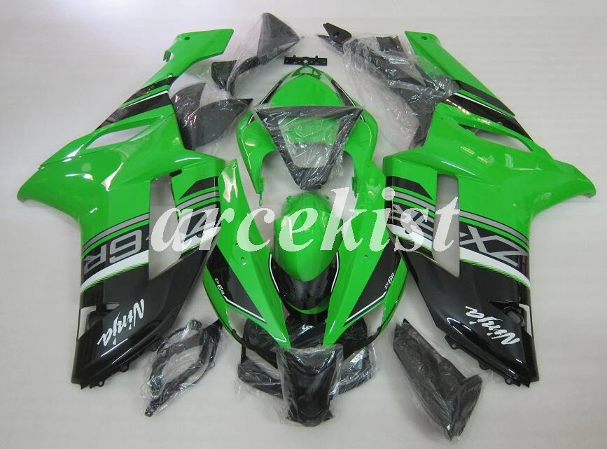 

4Gifts New style ABS Fairings Kit Fit for kawasaki Ninja ZX6R 636 2007 2008 07 08 6R ZX-6R Bodywork set custom black green