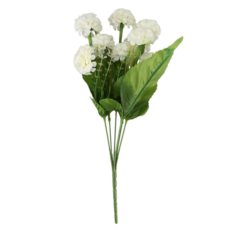 9 Heads 1 Bouquet Artificial Chrysanthemum Silk Flowers Floral Home Garden Decor Color:White | Дом и сад
