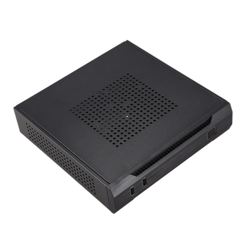 Мини ITX тонкий маленький чехол для компьютера с форм фактором HTPC 2 x USB2.0 12V 8A