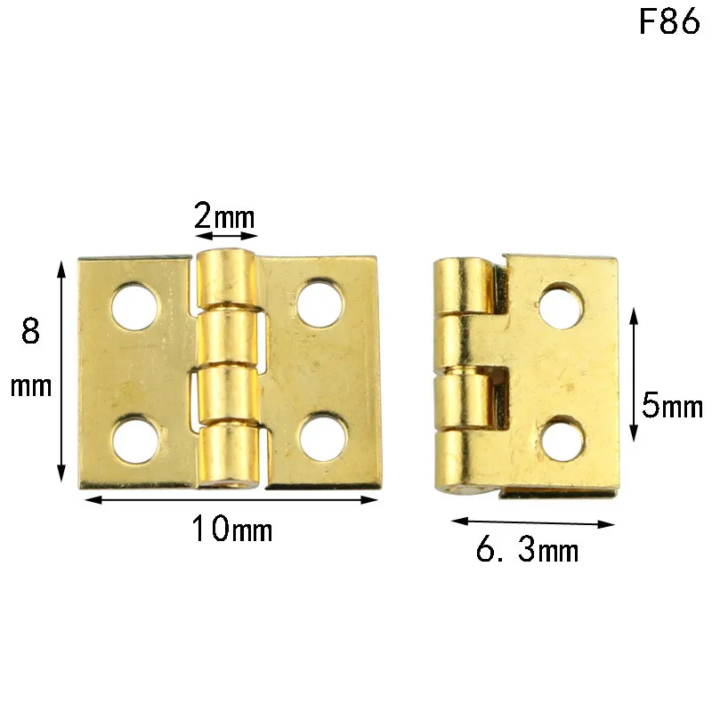 100 шт мини петли миниатюрный шарнир карман дверные из чистой меди для дам