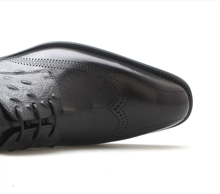 

Fashion Black / Deep Brown Oxfords Business Dress Shoes Genuine Leather Oxfords Mens Social Shoes