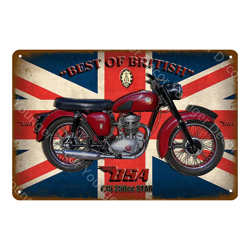 YD9311AI Японские британские мотоциклы металлические знаки BSA Norton Suzuki Ariel моторная пластина настенная живопись плакат винтажный декор для гаража YI-138 - Color: YD9311AI