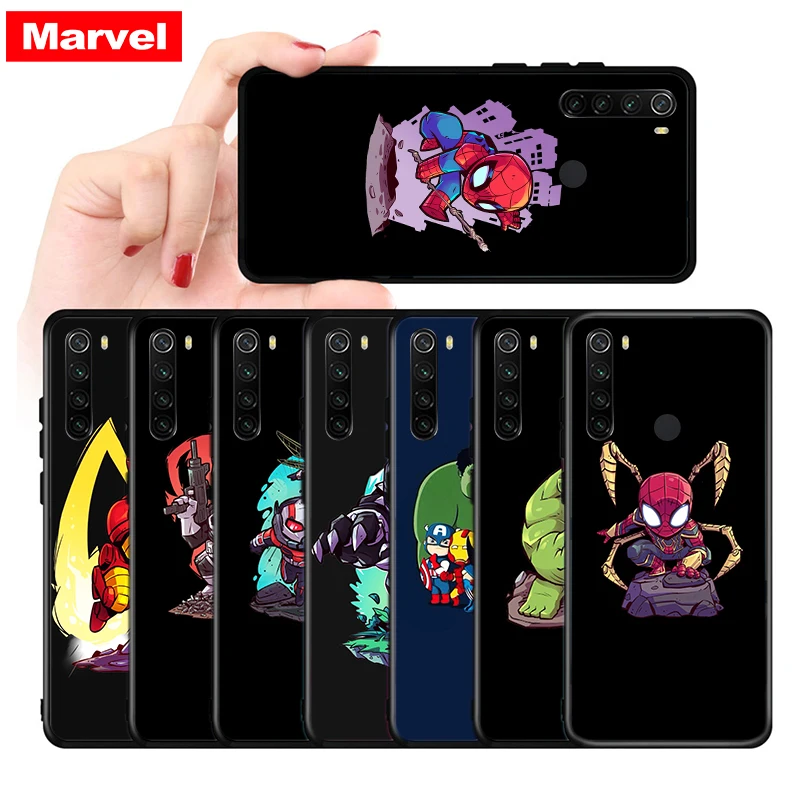

Marvel Avengers Cute Cartoon For Xiaomi Redmi Note 10S 10 9 9S 8T 8 7 6 5 Pro 5A 4X 4 Pro Max 4G 5G Silicone Soft Phone Case