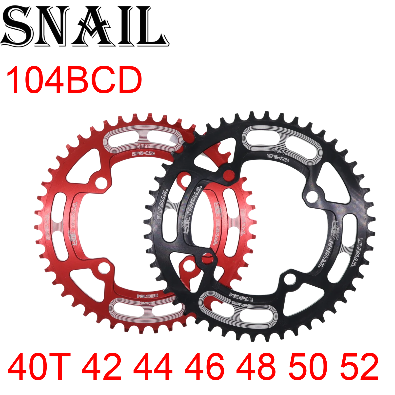 Звездочка 104 BCD круглая 30t 32t 34t 36t 38t 40t 42t 44t 46t 48t 50t 52t зуб однозубная пластина горного велосипеда 104BCD