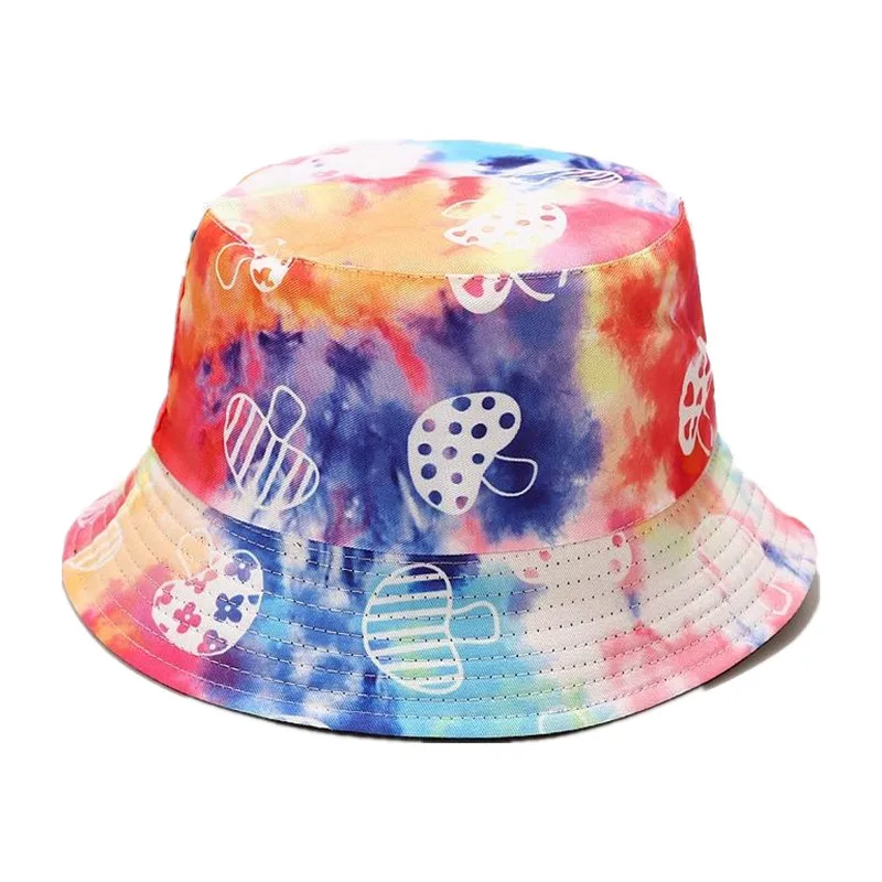 

Cotton Mushroom Print Bucket Hat Fisherman Hat Outdoor Travel Hat Sun Cap Hats for Men and Women 227