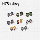 Новое поступление 2021, серьги-гвоздики из эпоксидной смолы и акрила с героями фильмов Мстителей