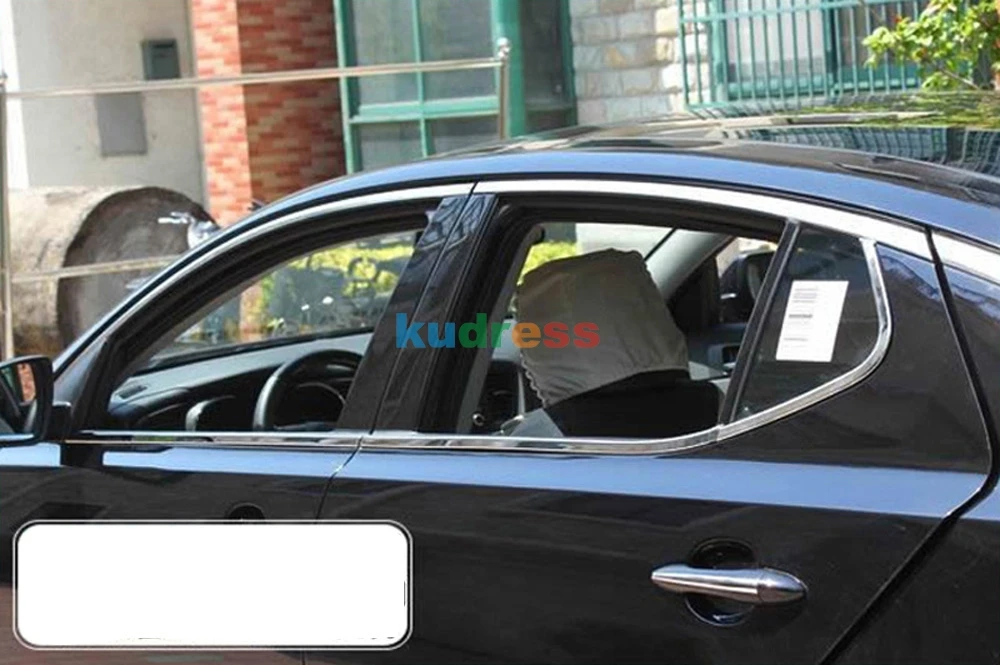Для Kia Optima K5 2011 4 шт. нержавеющая сталь Боковая дверь подоконник отделка ремня Крышка автозапчасти элементы отделки автомобиля отделка окна