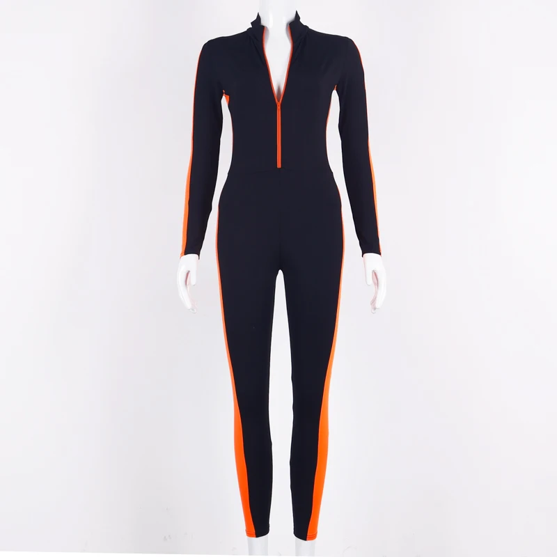 

patchwork neon strip long party pant trousers jumpsuit women sexy 2019 summer autumn female streetwear elegant clothes