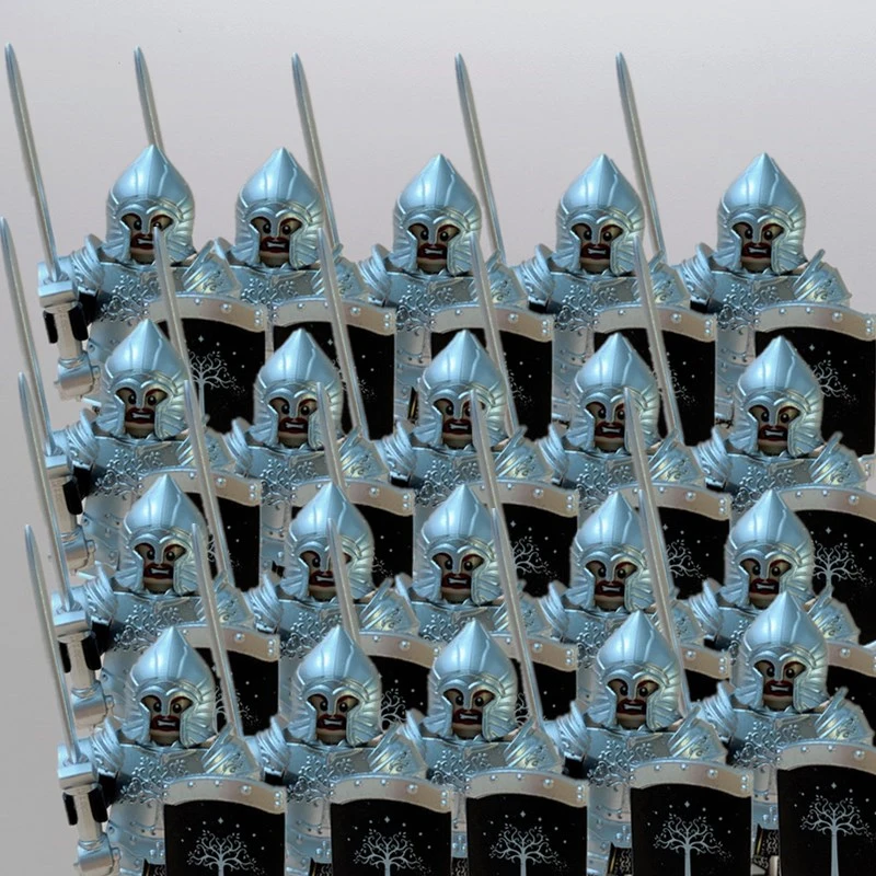 20 шт. Минифигурки средневековых рыцарей Асгарда солдат клон аксессуары детские