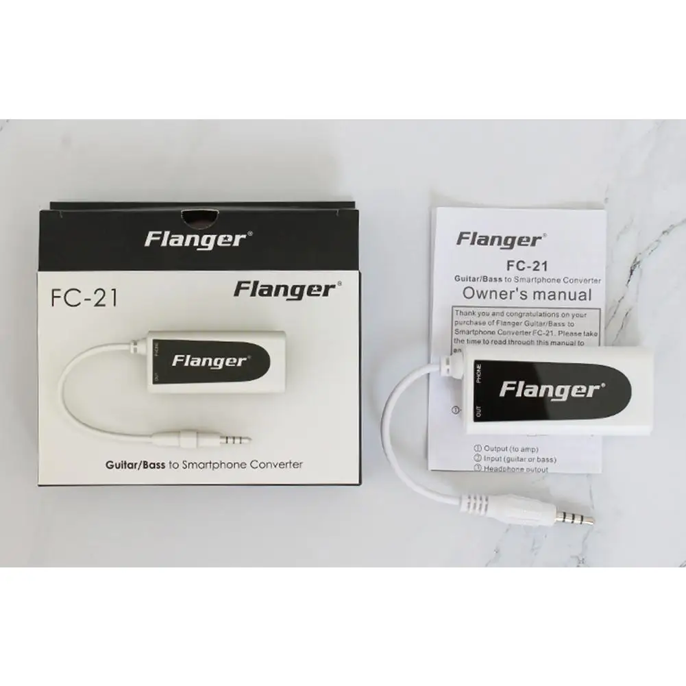 Flanger FC-21 Software Guitar Bass Effect Converter Adapter for Cell Phone IPhone IPad and Android | Спорт и развлечения