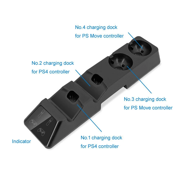 Для PS4 ручка 4 Зарядка для перемещение VR зарядка база тонкие профессиональные
