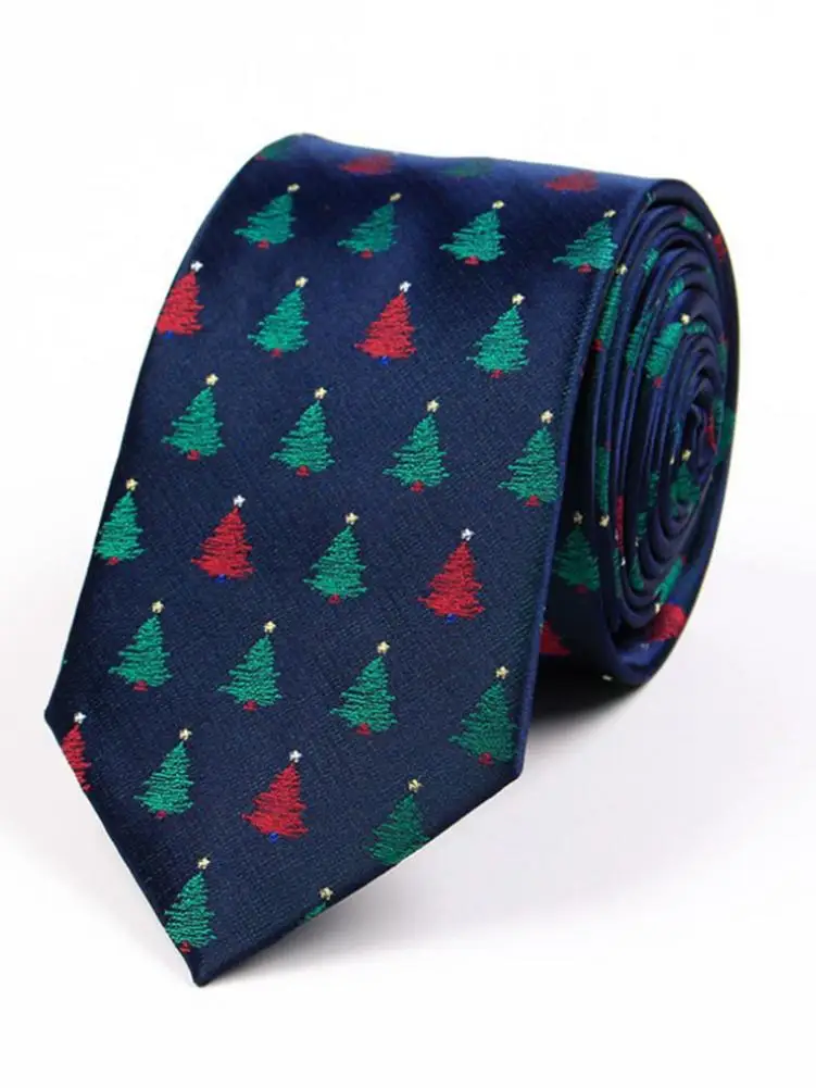 Новогодние галстуки для мужчин 7 5 см Новый Модный Мужской новогодний галстук