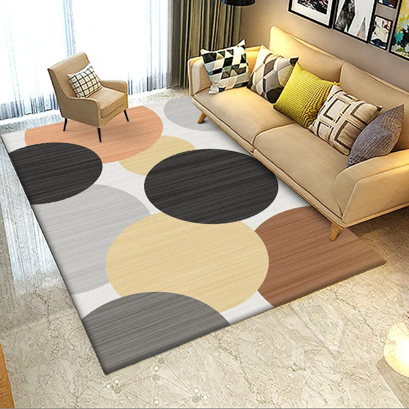 

Fashion Simple Rug Northern European-Style Black Yellow Carpet Living Room Bedroom Bed Blanket Kitchen Bathroom Floor Mat