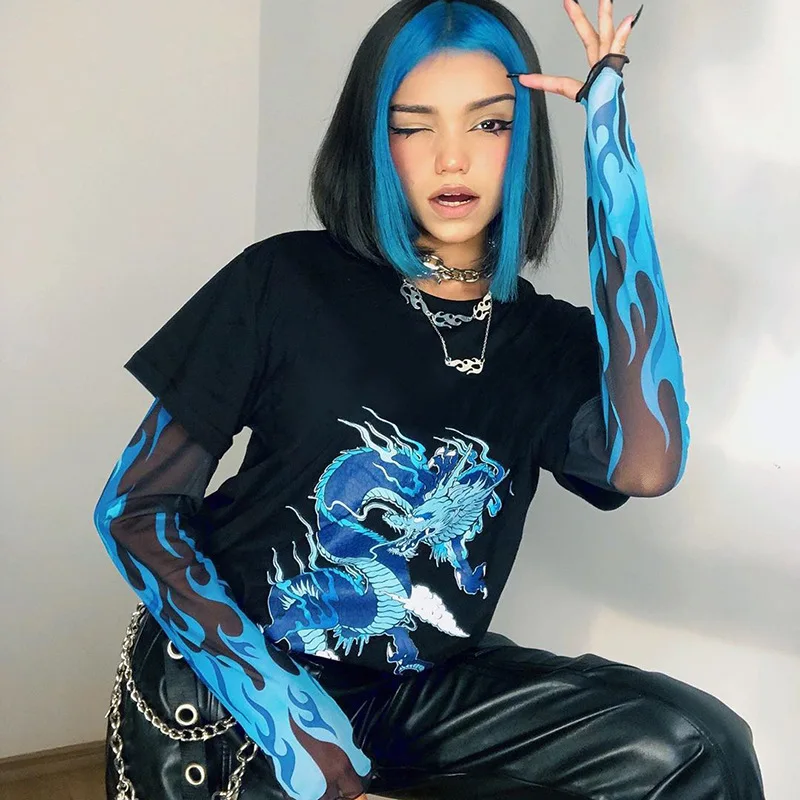 Уличная одежда топы женская футболка ulzzang Harajuku Винтажная Футболка с принтом