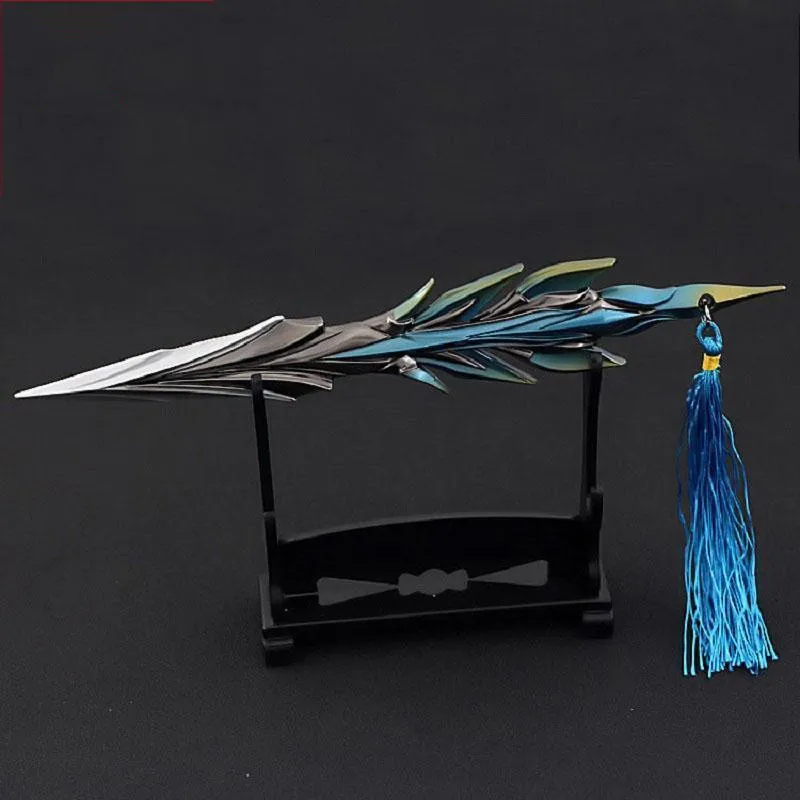 

Doula Continent Game Related Products 20cm Genji Tang Sanfeng Tail Nine Young Alloy Sword Weapon Model Holiday Crafts Ornaments