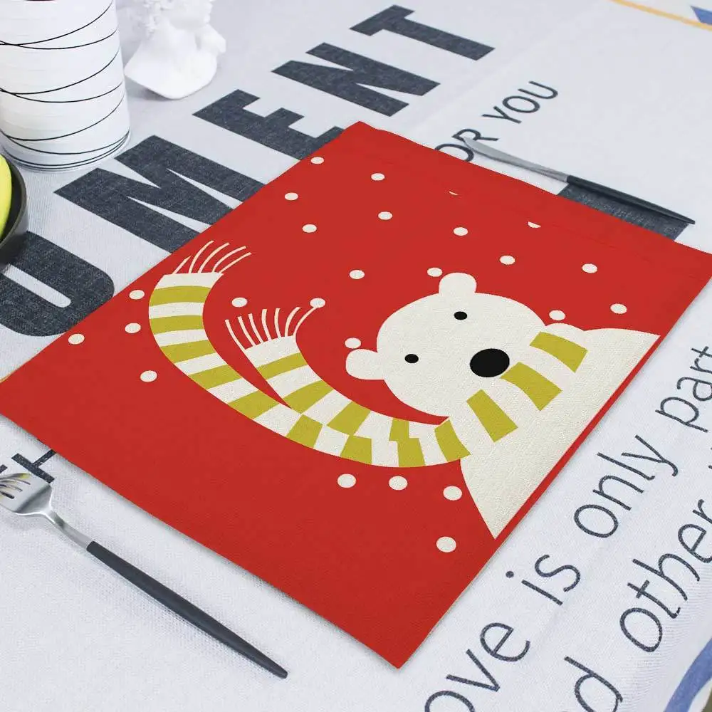 Рождественские украшения для дома скатерть в виде снежинок 42*32 см рождественской