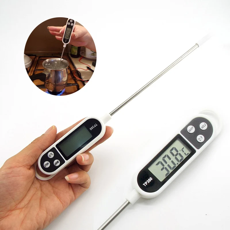 

Цифровой Кухонный Термометр для дома, электронный прибор для измерения температуры еды, для мяса, воды, молока, барбекю, духовки