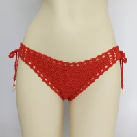women sport sexy bikini thong handmade crochet swimwear bikini bottom hollow out low waist bathing suit bottoms