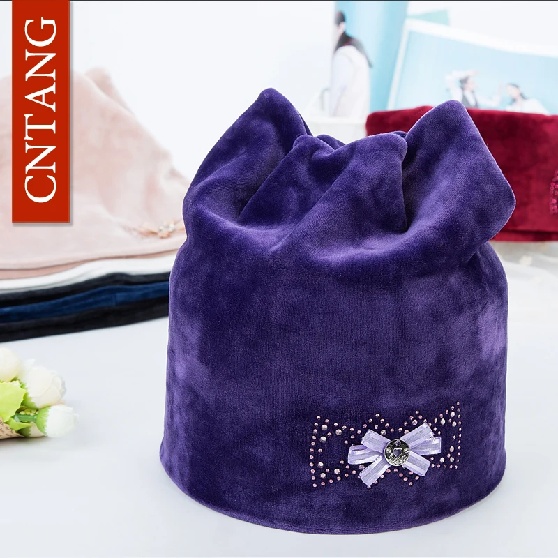 Шапка для конского хвоста женская модная Милая шапка с кошачьими ушками