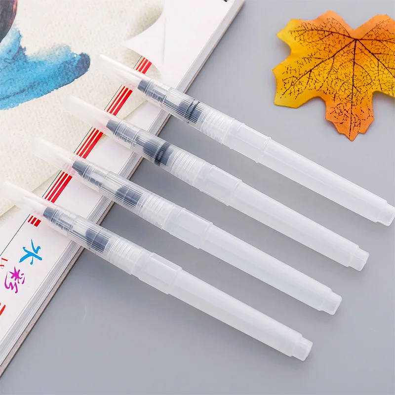 

1set Students Paint Brush Water Color Brush Pencil Soft Watercolor dip Brush Pen For Beginner Painting Drawing Art Supplies