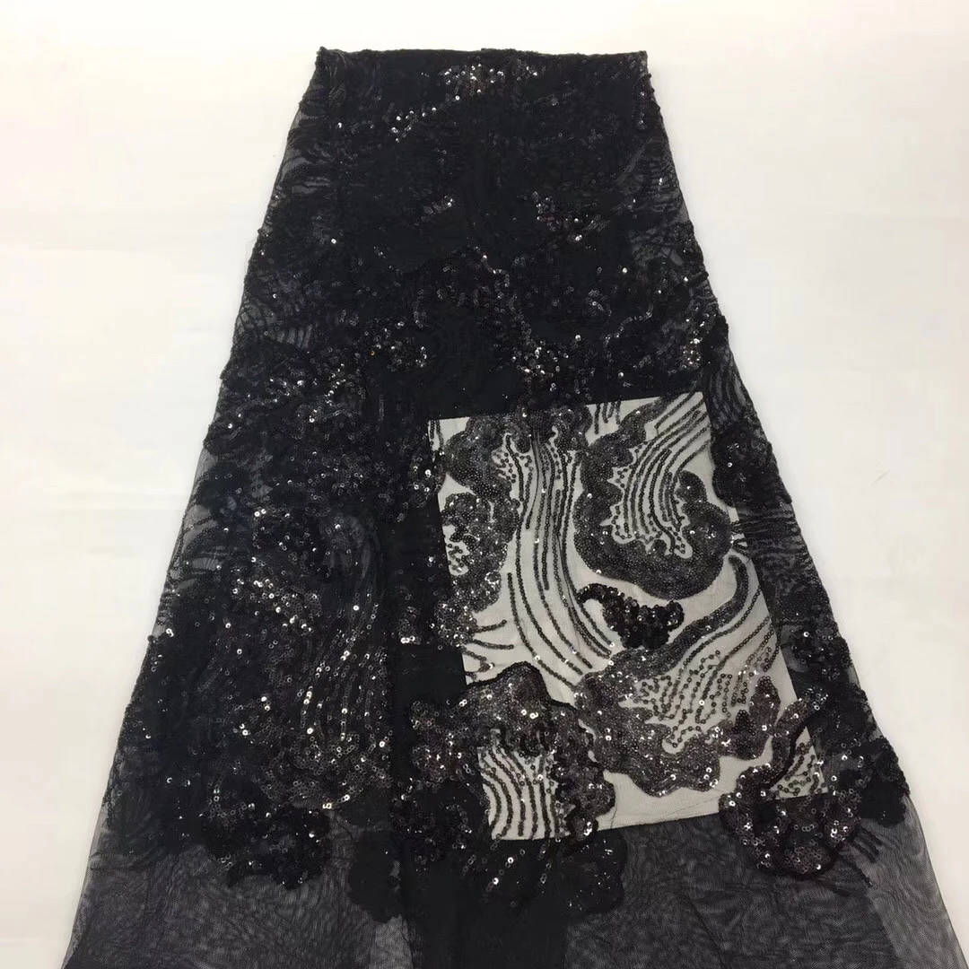 

Sequin Lace Fabric Nigeria Lace Fabric 2020 High Quality Lace Wedding Dress African Tulle Lace Fabric XX3698