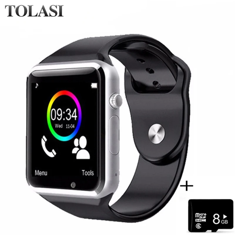 A1 наручные часы Bluetooth Смарт телефон фитнес Шагомер SIM Камера Smartwatch для apple Android