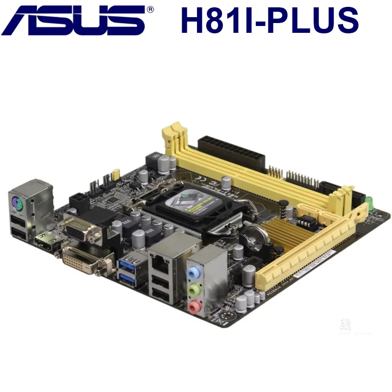 LGA 1150 Asus H81I-PLUS Материнская плата Intel H81 DDR3 16GB Core i7/i5/i3 PCI-E 2 0 оригинальный настольного