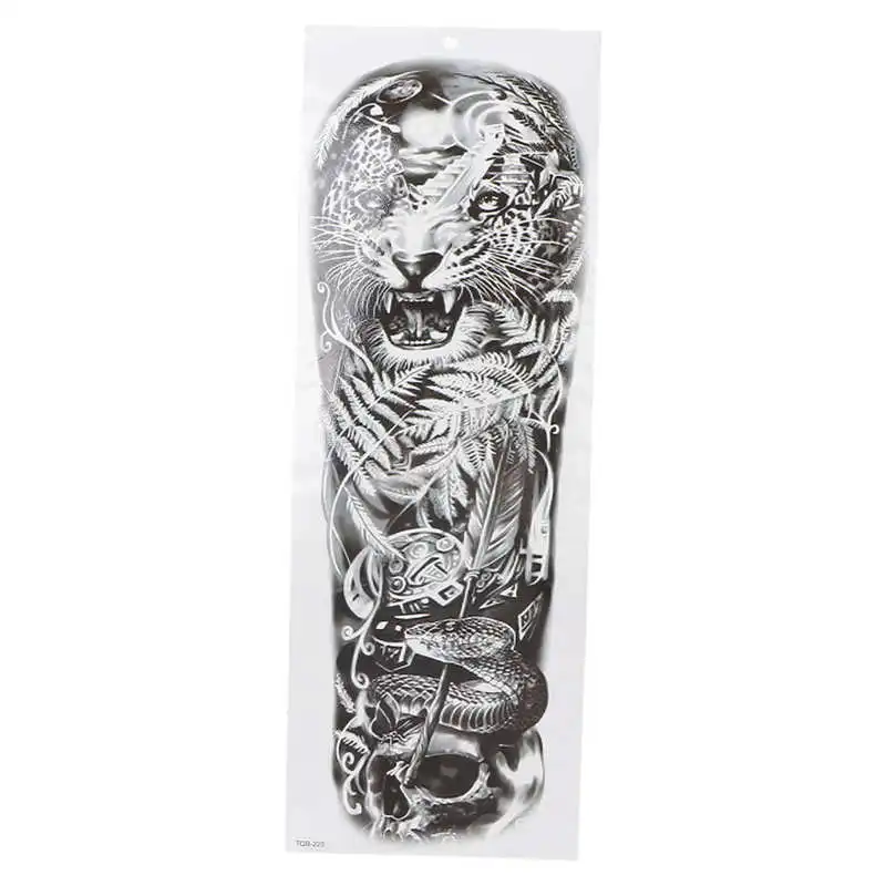 Временные татуировки с полным рукавом наклейки большие унисекс водостойкие