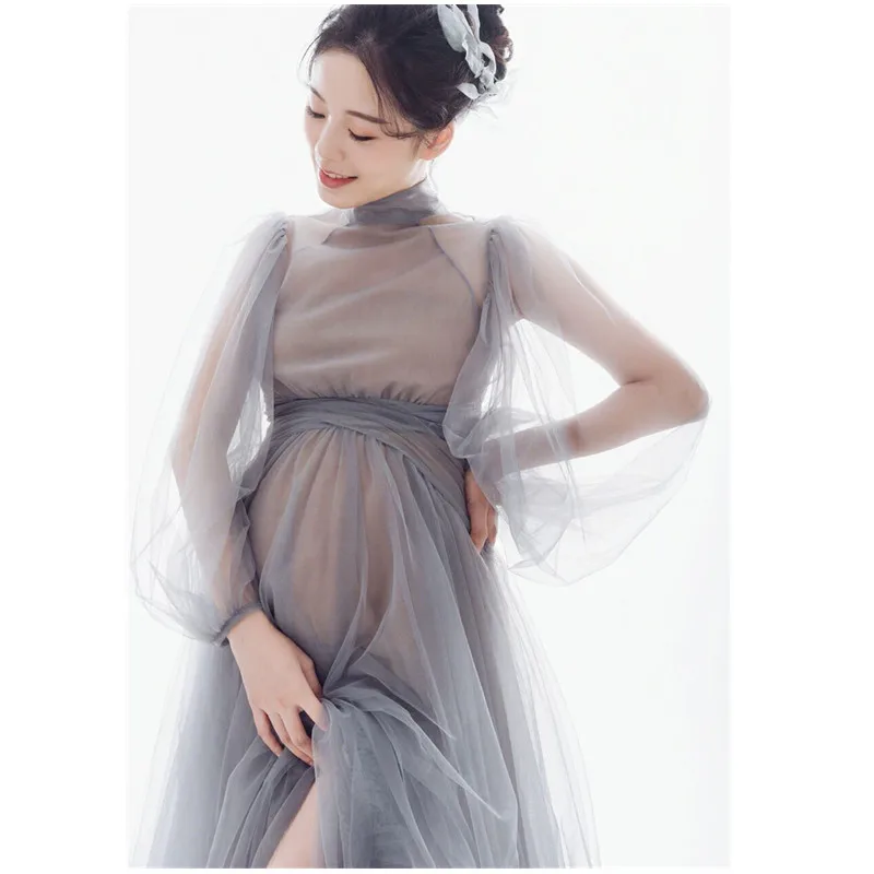 

Pregnant Women photography Clothing Sexy Pregnancy Dresses Mesh Dress Maternity Dresses for photo shoot Q1206