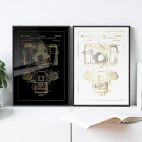 photographic camera with coupled exposure meter framed patent print real gold foil more best patent prints store patent poster