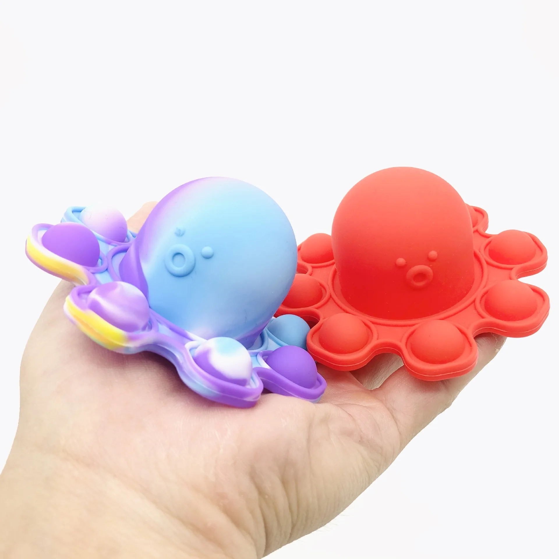 

Pop Fidget Relieve Stress Toys Rainbow Push Bubble Antistress Toys Children Sensory Toy To Relieve Autism Octopus Key Chain