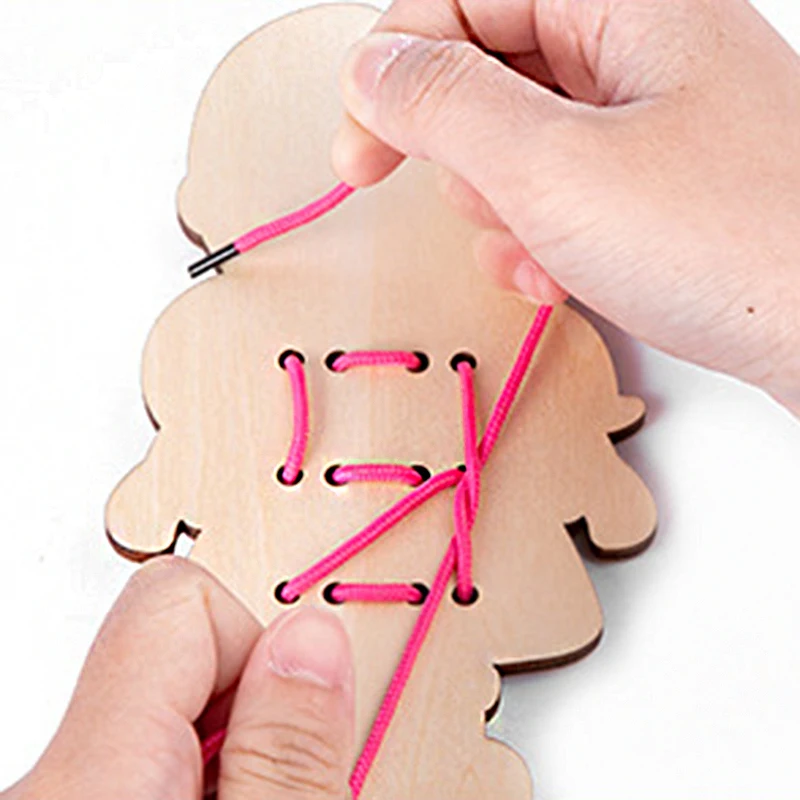 Детская деревянная обувь одежда головоломка игрушки для детей Обучающие