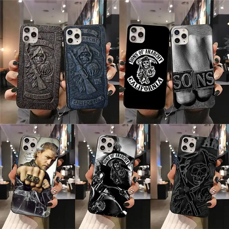 

TV Sons Of Anarchy Phone Case For iphone 12 11 Pro Max Mini XS Max 8 7 6 6S Plus X 5S SE 2020 XR cover