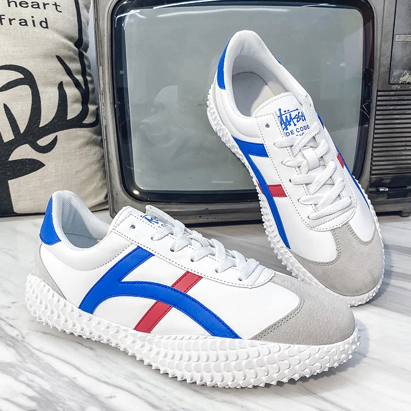 

Mens Casual Shoes Slip On Sports Casual Shoes Men's Fashion Streetwear Sneakers Men Leather Summer Leisure White 2020 Man
