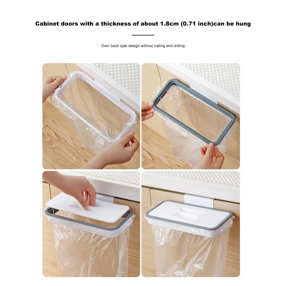 

STOMMIHO Trash Storage Rack Kitchen Organizer Garbage Hanging Bag Plastic Portable Kitchen Hanging Garbage Bag Holder