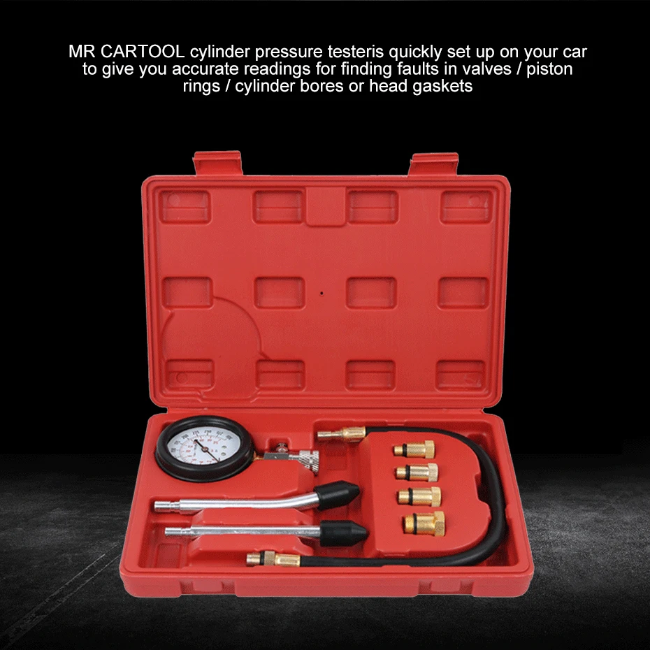 MR CARTOOL цилиндр давления двигателя масла Манометр тестер Диагностический Набор инструментов многоцелевой бензиновый метр для автомобиля мотоцикла