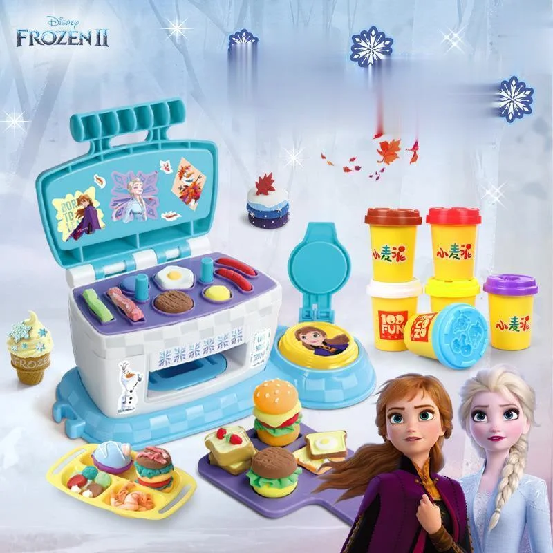 

Disney Genuine Frozen Burger Play House Wheat Mud Mold Set Puzzle Toys Boy Girl Birthday Present