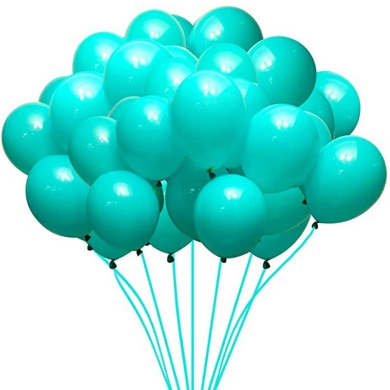 

100Pcs 12 Inch Blue Latex Balloons Birthday Party Decorations Adult Wedding Decor Helium Globos Baby Shower Balloons