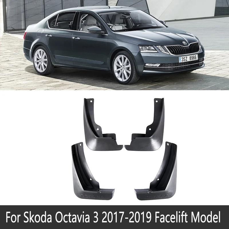 Fit Facelift Model Брызговик для Skoda Octavia 3 Sedan MK3 A7 5E~ брызговик аксессуары брызговик - Название цвета: Fit Facelift Model