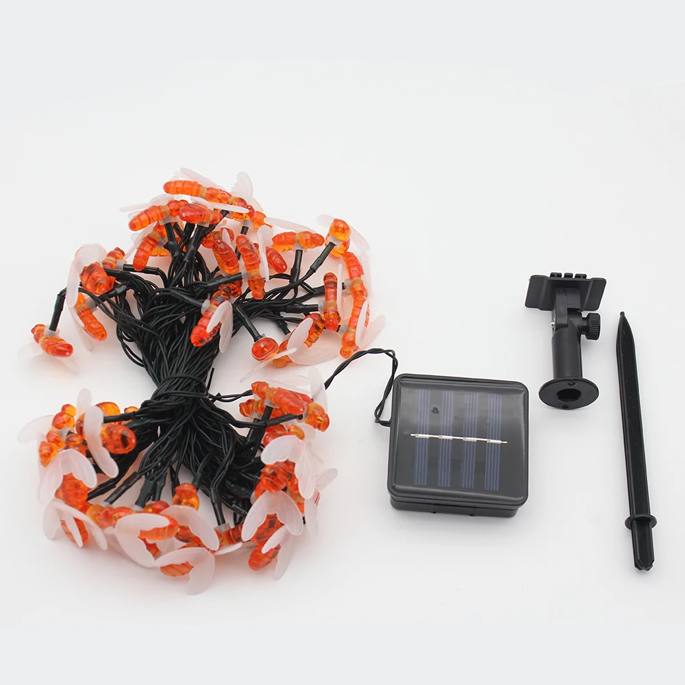 Пластиковые светодиодные гирлянды на солнечной батарее праздничное и Свадебное