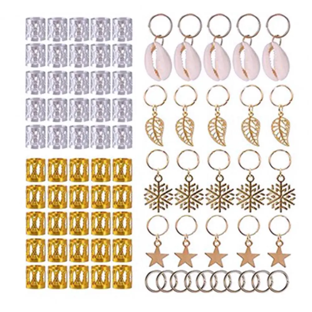 

80Pcs Women Fashion Aluminum Rings Hair Clips for Braids Plaits Jewelry Gift