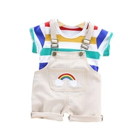 baby girls boy clothes summer toddler infant clothing suit t shirt rainbow shorts 2pcssets kids children fashion casual costume
